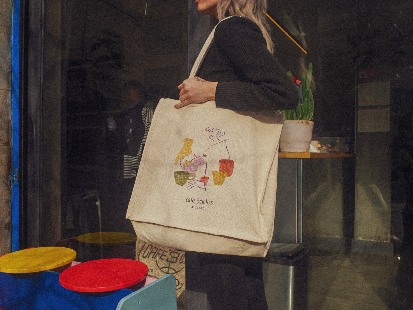 BOLSO CAFÉ 3CICLOS x @TEBAL