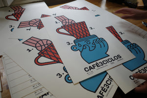 SERIGRAFIA CAFÉ 3CICLOS X @_ANDARINO