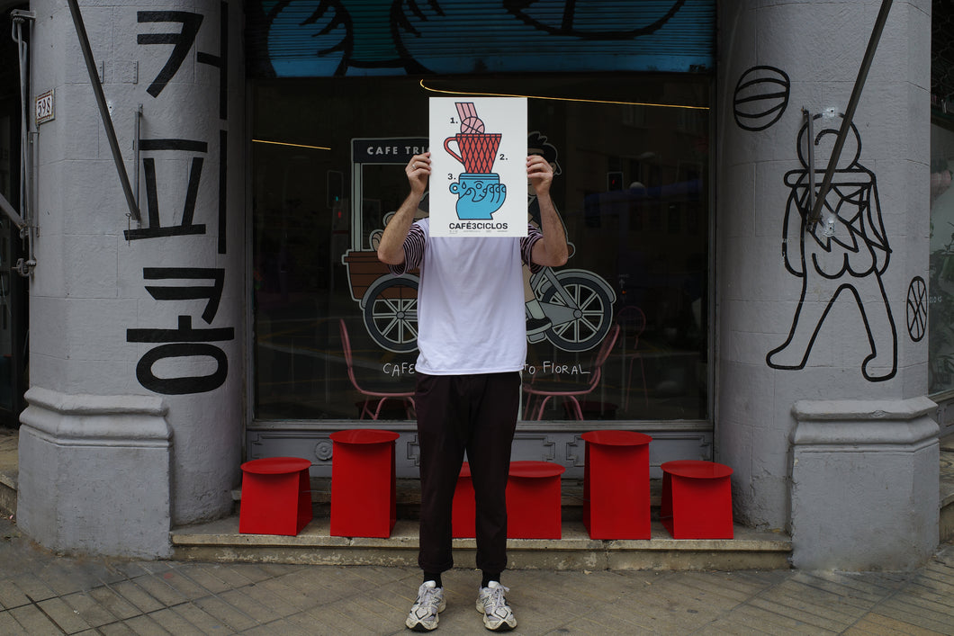 SERIGRAFIA CAFÉ 3CICLOS X @_ANDARINO