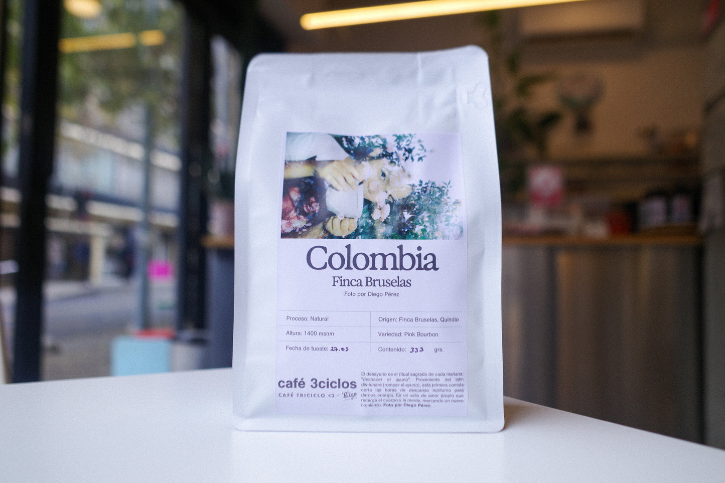 CAFE 3CICLOS :  COLOMBIA FINCA BRUSELAS X MIGO